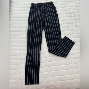 Brandy Melville/John Galt Stripped High Waisted Skinny Stretch Pants Size: Small